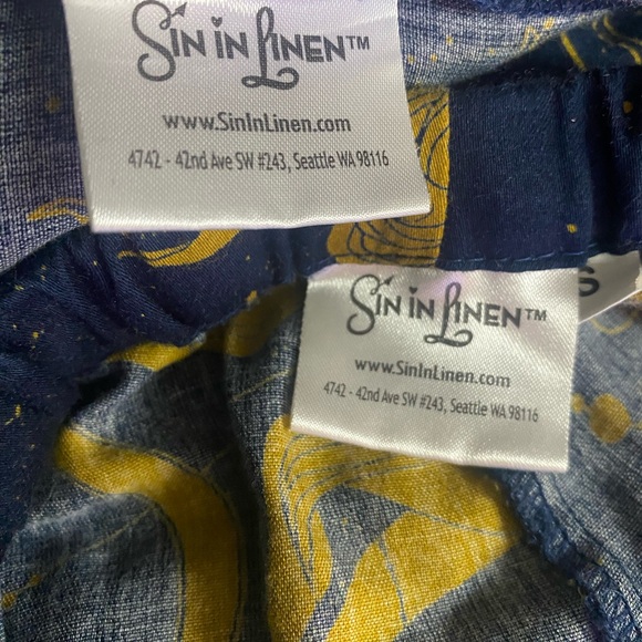 Sin in Linen Heavenly Bodies Pajama Set 
Size S - Picture 6 of 8